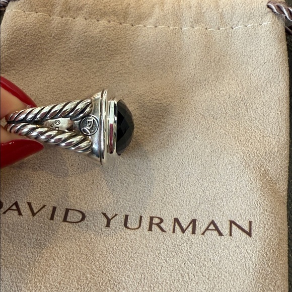 David Yurman Albion Collection, Sterling Silver Black Onyx Ring, - Picture 6 of 9